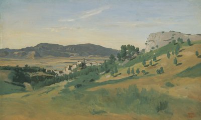 Veduta di Olevano da Jean Baptiste Camille Corot